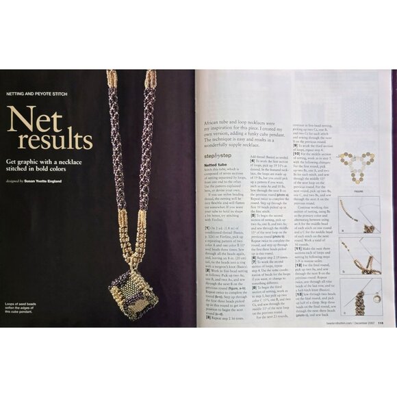 Bead And Button Magazine December 2007 Stitch A Dazzling Crystal Necklace - Picture 16 of 16